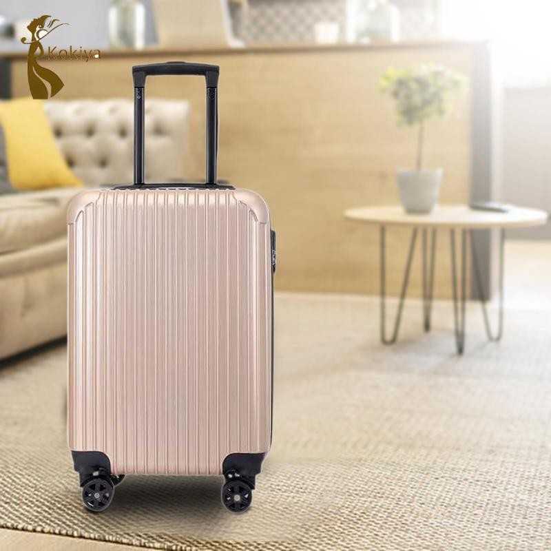 Vali Cabin 20in Thời Trang Công Suất Lớn Dây Kéo Cho Người Lớn Tay Cầm Cao Su Màu Trơn Nhẹ Vỏ Cứng Im Lặng Bánh Xe