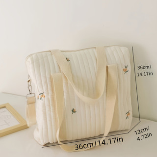 Túi đựng Tã Cho Bé,Vải Muslin Cao Cấp,Phong Cách Hàn Quốc Sang Trọng Với Họa Tiết Thêu Tay Tinh Tế