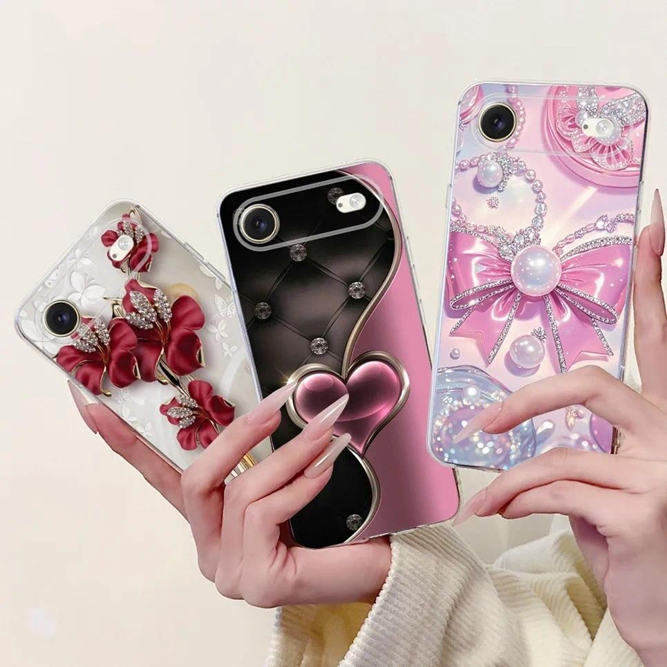 Dành Cho iPhone 17 Air 17 Slim Ốp lưng Mềm Mỏng TPU Vỏ Trên iPhone Air Ốp Lưng Hoa Sang Trọng Nữ Tính Bướm Vỏ