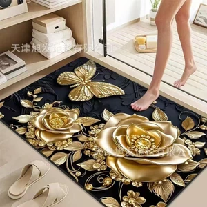 Thảm tắm 3D hình ảnh bùn tảo diatom, thấm nước, chống trượt