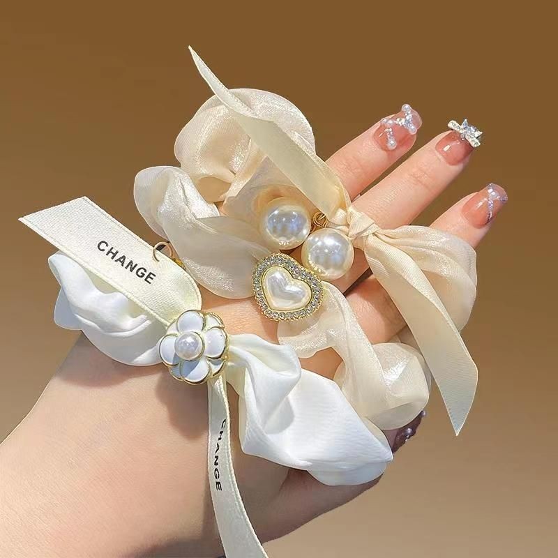 Phụ Kiện Tóc, Thời Trang, Dây Buộc Tóc, Đàn Hồi Cao, Dây Cao Su Trắng, Dành Cho Nữ,