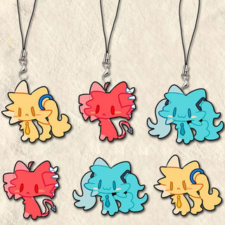 Anime Kasane Teto Cosplay Keychain Badge Acrylic Lapel Pin Keyring Key Chain 3Pcs/Set Phone Chain Brooch Bag Accessories
