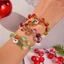 Vòng tay đính cườm pha lê thiết kế Giáng sinh với họa tiết mặt trăng và ông già Noel