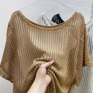 Áo Lưới Bigsize Nữ Ngắn Tay Cổ Tròn Phối Áo Dây Croptop Bên Trong  Dễ Phối Đồ  Siêu Xinh 50-92kg- A318+G118
