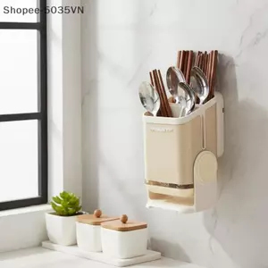 {AKIN} Giá đỡ đũa xoay treo tường để đựng dao kéo nhà bếp hiệu quả Ra {a}