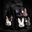 Móc khóa sang trọng WANYEDI Bunny, Búp bê sang trọng thêu thỏ đen phong cách Gothic, Thiết kế dễ thương dễ thương Thân thiện với da Thỏ sang trọng Quà tặng bạn bè