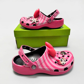 Dép sục nam nữ ba cô gái tặng kèm charm, sục powerbuff girls kèm charm y hình