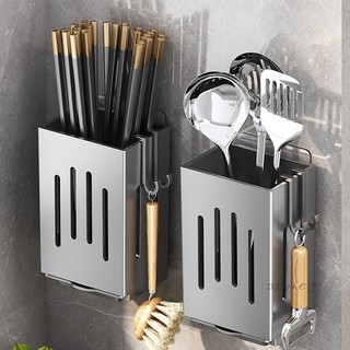 Ống Đựng Đũa Treo Tường Chống Ẩm Mốc Luôn Giữ Khô Ráo Giỏ Đựng Đũa Thoát Nước