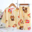 Shop Bộ Đồ Ngủ Trẻ Em Cotton Lụa Dài Tay Mỏng Phù Hợp Với Cotton Lụa Bé Gái Trẻ Em Điều Hòa Không Khí Quần Áo Gia Đình