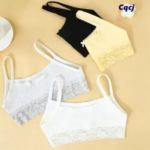 Quần Lót Bé Gái CQCJ, Áo Ngực Cotton Mềm Không Dây Cho Bé Gái, Chất Lượng Cao Thoải Mái Thoáng Khí Nơ Ren Thiếu Niên Bé Gái Quần Lót Sinh Viên Bé Gái