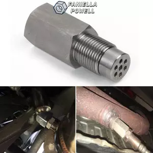 Đầu nối mở rộng cảm biến oxy FANIELLAPOWELL, Bộ chuyển đổi cảm biến oxy bằng thép không gỉ ba chiều tích hợp, Miếng đệm cảm biến O2 lưới xúc tác M18 * 1.5 cho phụ kiện ô tô