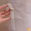 Pháp Retro Hương Thơm Nhỏ Ngọc Trai Ba Lớp Nelace Flash Kim Cương Ngọc Trai Váy Cưới Xương Đòn Dây Xích Dành Cho Nữ Ne Mới