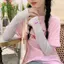 Tay áo lụa băng chống nắng UV Vỏ cánh tay mùa hè In hình bướm Nhẹ Qui khô cho thể thao ngoài trời Đi bộ đường dài