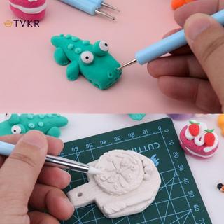 TVKR 5 Cái / bộ Dụng Cụ Điêu Khắc Đất Sét Silicon Cho Bàn Chải Mô Hình Chấm Móng Tay Nghệ Thuật Gốm Đất Sét Dụng Cụ DIY Khắc Gốm Sứ Điêu Khắc Điêu Khắc OIK