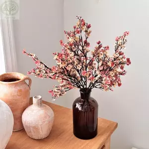 AMLU Nhân Tạo Hoa Hơi Thở Cho Bé, Nhánh Gypsophila Giả Lụa Hồng, Phong Cách Sakura Trang Trí Nhân Tạo Cây Giả Hoa Sắp Xếp