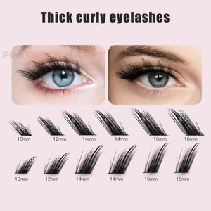 Uốn Lên Khối Lượng Lông Mi Giả Dài Tự Ghép Phân Đoạn Lông Mi Nhân Tạo Cho Trang Điểm Cosplay DIY Cung Cấp