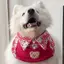 Hoạt Hình Dễ Thương Nước Bọt Khăn Ngày Lễ Túi Tròn Nhỏ Vừa Chó Lớn Samoyed Vàng Retriever Yếm