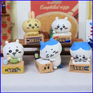 5 Chiếc Chiikawa Hachiware Usagi Tông Đồng Hồ Nhân Vật Hành Động Gashapon Anime Để Bàn Trang Trí