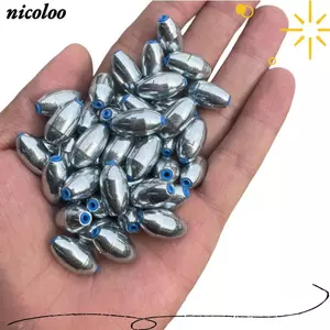 NICOLOO 20 Chiếc Chìm Câu Cá, 3g / 4g / 5g / 6g / 7g / 8g / 9g / 10g Cá Chép Câu Cá Trọng Lượng Chìm, Hợp Kim Thép carbon Chất Liệu Trọng Lượng Chì Câu Cá Trọng Lượng Câu Cá