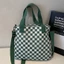 SQ11 Túi tote ca rô mới dành cho nữ sức chứa lớn giản dị đơn giản dành cho học sinh đi lại túi đeo chéo