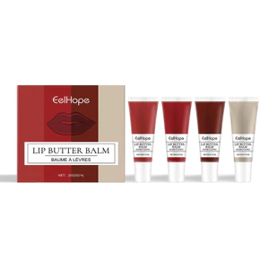 EelHope 4 Cái Lip Butter Balm Set Hydrating Tinted Lip Mask Sửa chữa dưỡng ẩm lâu trôi Bộ chăm sóc môi nứt nẻ khô cho đế trang điểm hàng ngày