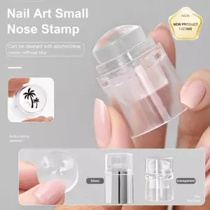 Ooolala Mini Silicone Seal Mũi Nhỏ Ga Có Thể Lau Được Con Dấu Pháp Mới Trong Suốt Con Dấu Công Cụ In Họa Tiết Nhỏ