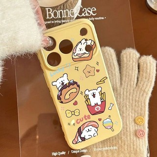 Ốp Bảo Vệ Họa Tiết Donut Puppy Cho iPhone 11 12 Pro Max 13 Pro 15 Pro 15 Pro Max 14 14 Pro Max 14 Pro 16 Pro Max 16 Plus 17 17 Pro Max Thiết Kế Trái Tim Bên