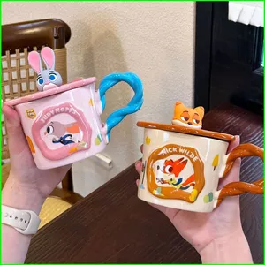 YB2 Zootopia 2 Judy Hopps Cốc Gốm Dễ Thương Cho Nữ Nhà Ăn Sáng Sữa Cốc Cà Phê Quà Tặng Cho Bé Gái
