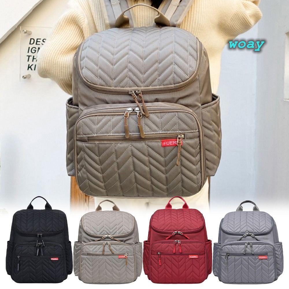 Túi đựng bà bầu WOAY, Túi đựng tã trẻ em đa chức năng bằng Nylon, Túi đựng trẻ em dung tích lớn nhẹ dành cho du lịch ngoài trời