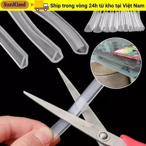 SUNKISSD 2 mét Băng niêm phong cửa tắm Hữu ích Weatherstrip Cao su nhiều kích thước Kính bảo vệ Viền