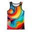 Graffiti 3D Tank Top Nam, Áo Vest đường phố bóng rổ mùa hè khô nhanh thoáng khí Áo thun thể thao không tay mềm mại thoáng khí