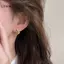 LUImo 1 Cặp Hợp Thời Trang Nhẹ Bông Tai Trái Tim Sang Trọng Cho Nữ Cô Gái Thời Trang Tính Khí Đơn Giản Bông Tai Bông Tai Trang Sức Phụ Kiện Quà Tặng SBS
