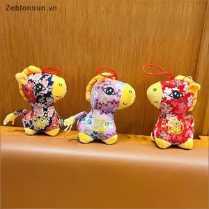 # HB # 2026 Linh Vật Năm Ngựa Búp Bê Sang Trọng Hoạt Hình Luy Cung Hoàng Đạo Trung Quốc Pony Đồ Chơi Sang Trọng Trang Trí Năm Mới Mặt Dây Chuyền Lễ Hội Mùa Xuân Quà Tặng.