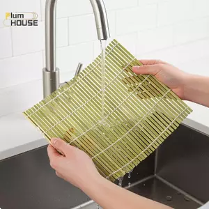 PlumHOUSE DIY Tre Sushi Maker Cán Thảm Dụng Cụ Sushi Con Lăn Cơm Tiện Ích Nhà Bếp Máy Làm Tay Thực Phẩm Cơm Cuộn Khuôn Phụ Kiện Nấu Ăn VN