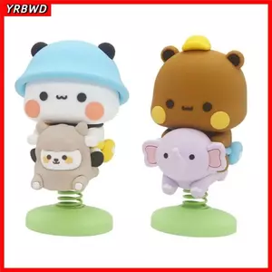 YRBWD Bubu Dudu Gấu Đồ Chơi Mô Hình, Kawaii Lắc Đầu Gấu Trúc Hình, Bubu Dudu PVC Sưu Tập Tự Động Điều Khiển Trung Tâm Trang Trí Xe Ô Tô Nhà