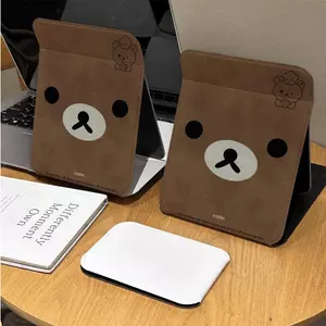 Gương gấp mini họa tiết mặt gấu nâu đơn giản gương tối giản hàng ngày