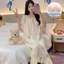 Đồ Ngủ Cotton Ngắn Tay Đám Mây Mùa Hè Kiểu Hot Live Cho Nữ Váy Ngủ Ngọt Ngào Tươi Tắn Mặc Ở Nhà Cho Nữ Mặc Ngoài