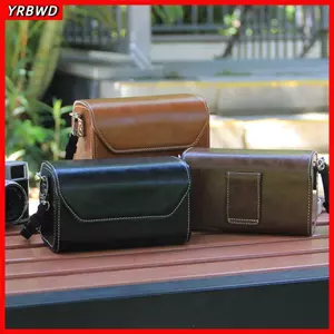 Máy ảnh YRBWD, Túi đựng đồ chống sốc bằng da, Túi chụp ảnh chống nước có dây đeo di động cổ điển cho Nikon J1 / Leica D-LUX / G5X / Fuji X100V / RX1 Universal