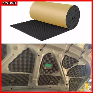 YRBWD 1 Cái Đệm Cách Âm, Thảm Giảm Âm Thanh Ô Tô Cotton Bọt Tự Dính, Hood Xe Bền 100x50x2cm Tấm Lót Im Lặng
