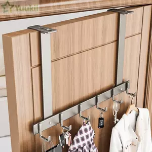 Móc Treo YUUKII, Treo 5 / 6 Móc Áo Mũ Giá Treo Khăn, Bảo Quản Quần Áo Trên Cửa Có Thể Điều Chỉnh Phía Sau Móc Cửa Tiện Ích Nhà