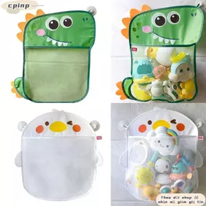 Túi đựng đồ chơi CPINCP, Túi đựng đồ chơi tắm khô nhanh hút mạnh, Túi đựng lưới hoạt hình treo dễ thương Phòng tắm