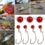 CQCJ Câu Cá Vonfram Mùa Thu, Đầu Nối Móc Màu Đỏ Năm Chìm, Đúc Phát Hành Nhanh Bền 1g-60g Dòng Chìm Móc Kết Nối