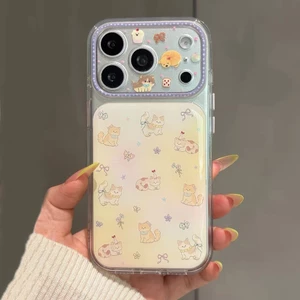 Ốp Điện Thoại Acrylic Mèo Dễ Thương Cho iPhone 17 Pro Max 16 15 14 Vỏ Bảo Vệ Chống Sốc