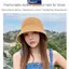 MAKY Buet Mũ Xuân Hè Rỗng Dệt Kim Mũ Màu Trơn Sunhat Người Cá Mũ Thường Ngày Có Thể Gập Lại Mũ Đi Biển VN