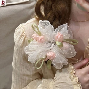 Chân tóc hoa Tulip cực lớn cho kiểu tóc Bun với vải lưới đàn hồi cao