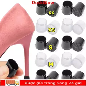 Tấm bảo vệ gót chân giảm thanh DUSKGLOW, Tấm bảo vệ gót chân chống trượt chống sốc, Vỏ bảo vệ hình tròn Giày cao gót