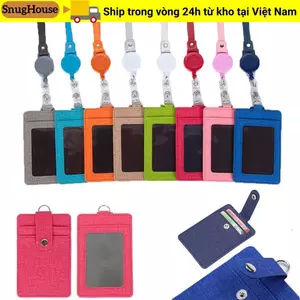 SNUGHOUSE Thẻ Làm Việc Nhiều Màu Có Thể Thu Vào Đồ Dùng Văn Phòng Trường Học Da ID Kinh Doanh