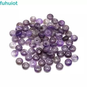 Hạt mã não FUHUIOT, Mã não Hạt tròn Lỗ lớn Hạt rời, Chất liệu thủ công Phong cách cổ điển Nhiều màu sắc Mắt hổ sen Hạt đục lỗ DIY Phụ kiện