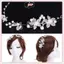 JRP Mới Pha Lê Kim Cương Giả Ngọc Trai Bạc Tiệc Cưới Tiara Cô Dâu Kẹp Tóc JRP