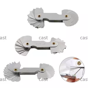 CAST 16 Cái / bộ Bán Kính Đo Bán Kính Phi Lê Đo Đo Gage Mẫu Thép Không Gỉ R Đo